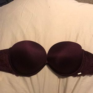 Pink strapless push up bra